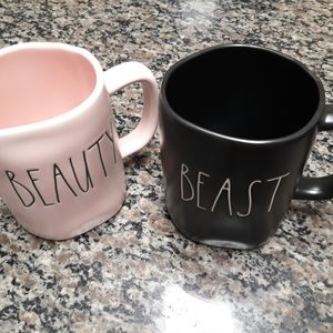Rae Dunn Beauty and The Beast mug set